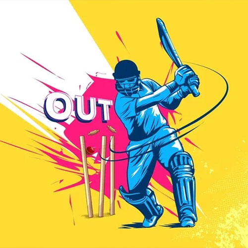 Wicket being hit